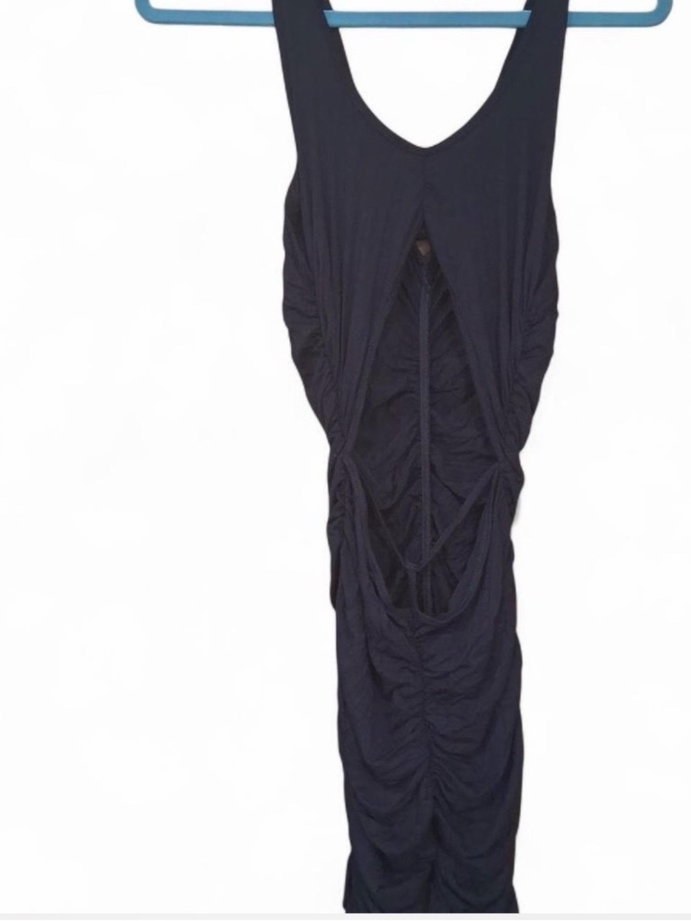 Black Ruched Cutout Bodycon jumpsuit